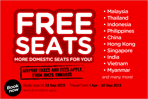 Airasia Free Seats promotion