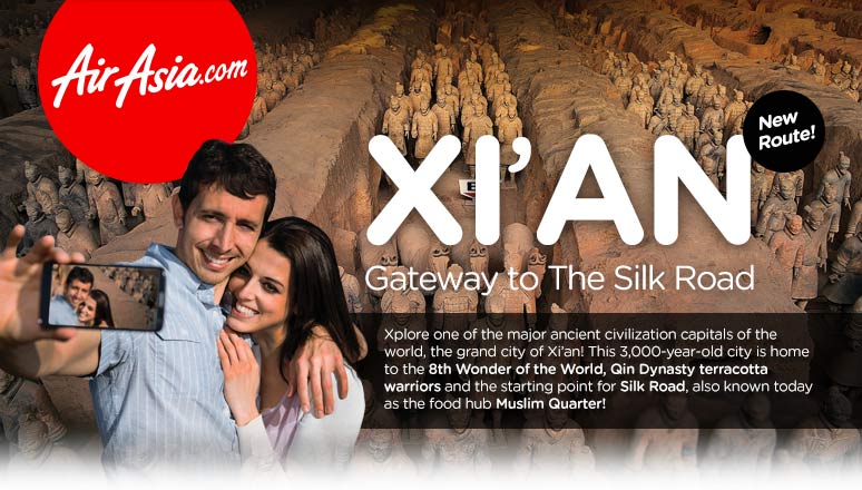 Airasia fly to Xian China